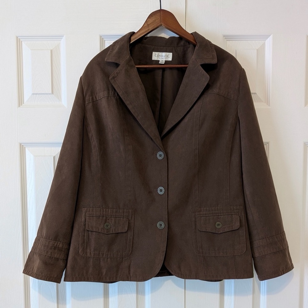 Size 18 Vintage Brown Conrad C Blazer Jacket